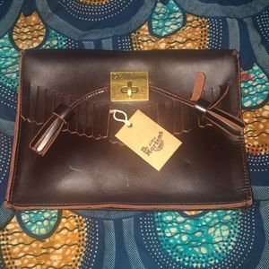 Dr Martens Leather Fringe Clutch Purse